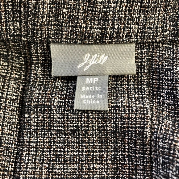 J Jill lightweight jacket unlined cotton linen blend swing brown black buttons - Picture 8 of 11